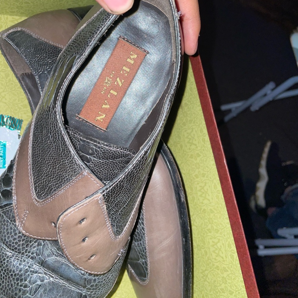 Mezlan Black and Brown Men's Oxford Dress Shoes